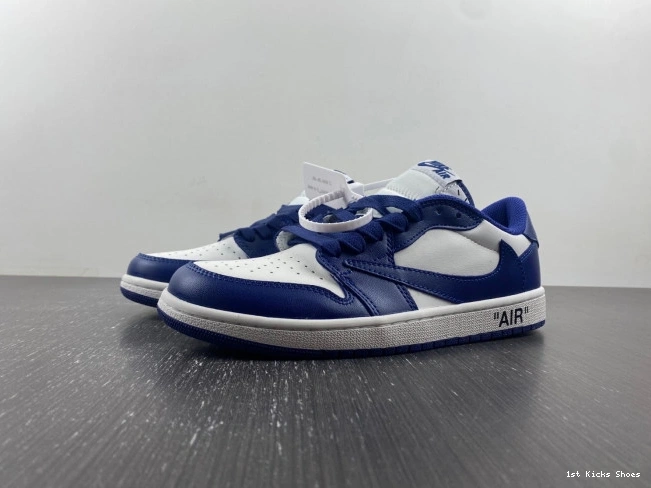 1st Kicks 1 CUSTOM DM7890-101 AIR OFF-WHITE SCOTT JORDAN X TRAVIS X 0704